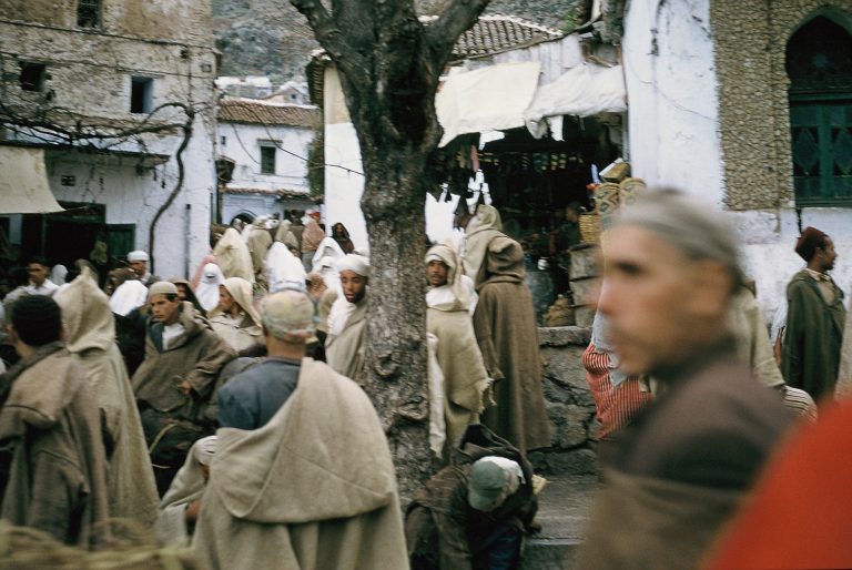 صورة تاريخية لمدينة شفشاون حوالي سنة 1954، المدينة العتيقة